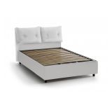 Letto piazza e mezza Rubino, adatto per materasso Cm 120x190, Bianco