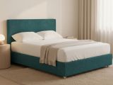 Letto Piazza e Mezza Verde Petrolio Sfoderabile Contenitore, Dimensione Materasso 120x200 cm - Codevigo