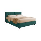 Letto Piazza e Mezza Verde Petrolio Sfoderabile Contenitore, Dimensione Materasso 120x200 cm - Concesio