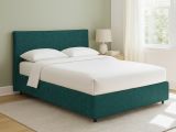 Letto Piazza e Mezza Verde Petrolio Sfoderabile Contenitore, Dimensione Materasso 120x200 cm - Silandro