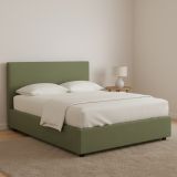 Letto Piazza e Mezza Verde Sfoderabile Contenitore, Dimensione Materasso 120x190 cm - Ciconio