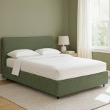Letto Piazza e Mezza Verde Sfoderabile Contenitore, Dimensione Materasso 120x190 cm - Cirie