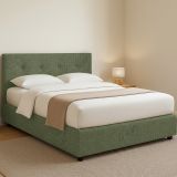 Letto Piazza e Mezza Verde Sfoderabile Contenitore, Dimensione Materasso 120x190 cm - Dogliola