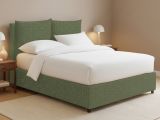 Letto Piazza e Mezza Verde Sfoderabile Contenitore, Dimensione Materasso 120x190 cm - Erchie