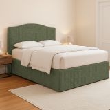 Letto Piazza e Mezza Verde Sfoderabile Contenitore, Dimensione Materasso 120x190 cm - Lavagna