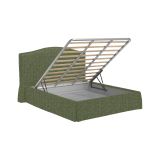 Letto Piazza e Mezza Verde Sfoderabile Contenitore, Dimensione Materasso 120x190 cm - Lavagna