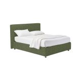 Letto Piazza e Mezza Verde Sfoderabile Contenitore, Dimensione Materasso 120x190 cm - Medolago
