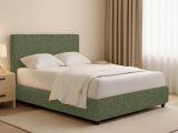 Letto Piazza e Mezza Verde Sfoderabile Contenitore, Dimensione Materasso 120x200 cm - Codevigo
