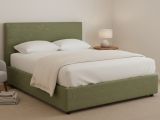 Letto Piazza e Mezza Verde Sfoderabile Contenitore, Dimensione Materasso 120x200 cm - Noceto