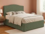 Letto Piazza e Mezza Verde Sfoderabile Contenitore, Dimensione Materasso 120x200 cm - Pogno
