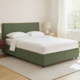 Letto Piazza e Mezza Verde Sfoderabile Contenitore, Dimensione Materasso 120x200 cm - Silandro
