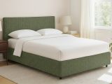 Letto Piazza e Mezza Verde Sfoderabile Contenitore, Dimensione Materasso 120x200 cm - Silandro