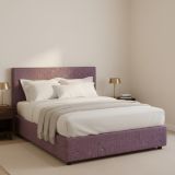 Letto Piazza e Mezza Viola Lilla Sfoderabile Contenitore, Dimensione Materasso 120x190 cm - Ciconio