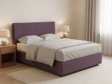 Letto Piazza e Mezza Viola Lilla Sfoderabile Contenitore, Dimensione Materasso 120x190 cm - Cirie