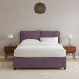 Letto Piazza e Mezza Viola Lilla Sfoderabile Contenitore, Dimensione Materasso 120x190 cm - Erchie