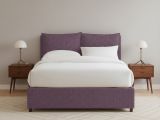 Letto Piazza e Mezza Viola Lilla Sfoderabile Contenitore, Dimensione Materasso 120x190 cm - Erchie