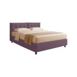 Letto Piazza e Mezza Viola Lilla Sfoderabile Contenitore, Dimensione Materasso 120x190 cm - Forli