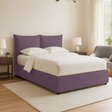 Letto Piazza e Mezza Viola Lilla Sfoderabile Contenitore, Dimensione Materasso 120x190 cm - Rabbi