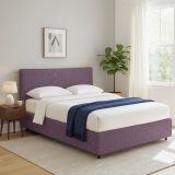 Letto Piazza e Mezza Viola Lilla Sfoderabile Contenitore, Dimensione Materasso 120x200 cm - Silandro