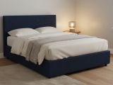 Letto Piazza e Mezza Viola Scuro Sfoderabile Contenitore, Dimensione Materasso 120x190 cm - Ciconio