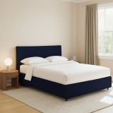 Letto Piazza e Mezza Viola Scuro Sfoderabile Contenitore, Dimensione Materasso 120x190 cm - Cirie