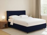 Letto Piazza e Mezza Viola Scuro Sfoderabile Contenitore, Dimensione Materasso 120x190 cm - Cirie