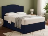 Letto Piazza e Mezza Viola Scuro Sfoderabile Contenitore, Dimensione Materasso 120x190 cm - Lavagna