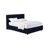 Letto Piazza e Mezza Viola Scuro Sfoderabile Contenitore, Dimensione Materasso 120x200 cm - Codevigo