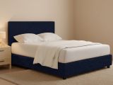 Letto Piazza e Mezza Viola Scuro Sfoderabile Contenitore, Dimensione Materasso 120x200 cm - Codevigo