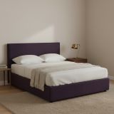 Letto Piazza e Mezza Viola Sfoderabile Contenitore, Dimensione Materasso 120x190 cm - Ciconio