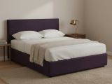 Letto Piazza e Mezza Viola Sfoderabile Contenitore, Dimensione Materasso 120x190 cm - Ciconio