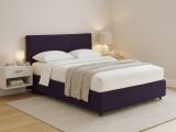 Letto Piazza e Mezza Viola Sfoderabile Contenitore, Dimensione Materasso 120x190 cm - Cirie