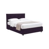 Letto Piazza e Mezza Viola Sfoderabile Contenitore, Dimensione Materasso 120x190 cm - Dogliola