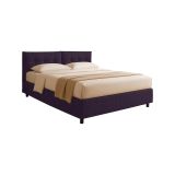 Letto Piazza e Mezza Viola Sfoderabile Contenitore, Dimensione Materasso 120x190 cm - Forli
