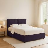 Letto Piazza e Mezza Viola Sfoderabile Contenitore, Dimensione Materasso 120x190 cm - Rabbi