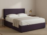 Letto Piazza e Mezza Viola Sfoderabile Contenitore, Dimensione Materasso 120x200 cm - Noceto