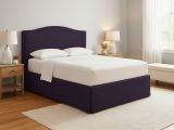 Letto Piazza e Mezza Viola Sfoderabile Contenitore, Dimensione Materasso 120x200 cm - Pogno