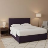 Letto Piazza e Mezza Viola Sfoderabile Contenitore, Dimensione Materasso 120x200 cm - Silandro