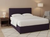 Letto Piazza e Mezza Viola Sfoderabile Contenitore, Dimensione Materasso 120x200 cm - Silandro