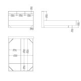 Letto piazza e mezza Zinasco, 206x150 h97 cm, Rovere e Bianco
