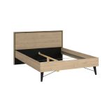 Letto piazza e mezza Zocca, 207x153 h91 cm, Rovere