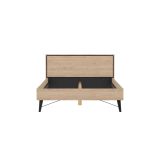 Letto piazza e mezza Zocca, 207x153 h91 cm, Rovere