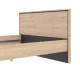 Letto piazza e mezza Zocca, 207x153 h91 cm, Rovere