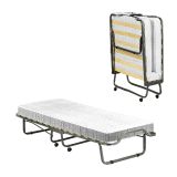 Letto Pieghevole Bianco Materasso Incluso Dimensione Materasso 80x190x10 cm, Imbottito - Chiauci