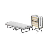 Letto Pieghevole Bianco Materasso Incluso Dimensione Materasso 80x190x10 cm, Imbottito - Nives