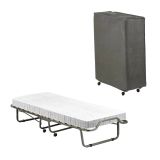 Letto Pieghevole Bianco Materasso Incluso Sfoderabile, Dimensione Materasso 80x190x10 cm - Chiauci