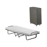 Letto Pieghevole Bianco Materasso Incluso Sfoderabile, Dimensione Materasso 80x190x10 cm - Nives
