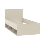 Letto Singolo Beige Dimensione Materasso 90x190 cm con Vani Portaoggetti, Singolo - Lifarare
