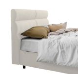 Letto Singolo Beige Sfoderabile Contenitore, Dimensione Materasso 80x200 cm Made in Italy - Brenta