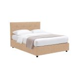 Letto Singolo Beige Sfoderabile Contenitore, Dimensione Materasso 90x190 cm - Fiumalbo